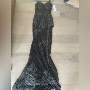 NWT Jovani Black Beaded Lace Prom Dresses